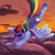 Size: 2000x2000 | Tagged: safe, artist:nuttychooky, rainbow dash, pegasus, pony, cloud, cloudy, flying, solo