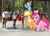 Size: 4200x2988 | Tagged: safe, artist:cloudyglow, artist:porygon2z, artist:rainbowswirlix, derpibooru import, applejack, pinkie pie, rainbow dash, horse, furry confusion, horse-pony interaction, irl, irl horse, photo, ponies in real life, vector