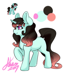 Size: 2160x2390 | Tagged: safe, artist:fatcakes, oc, oc only, oc:euphoria, pony, unicorn, solo