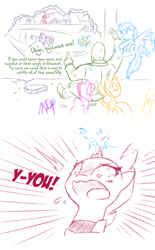 Size: 625x1010 | Tagged: safe, artist:raridashdoodles, applejack, pinkie pie, rainbow dash, rarity, tempest shadow, oc, oc:anon, earth pony, pegasus, pony, unicorn, comic:anon the movie, comic:anon the movie 2017, my little pony: the movie, /mlp/, 4chan, airship, comic, negotiating, shocked, shocked expression, simple background, white background