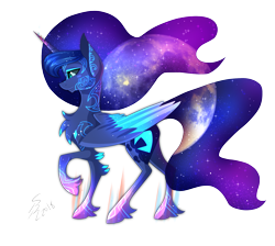 Size: 2212x1983 | Tagged: safe, artist:derpsonhooves, princess luna, alicorn, pony, female, full moon, mare, moon, raised hoof, simple background, solo, stars, transparent background, unshorn fetlocks