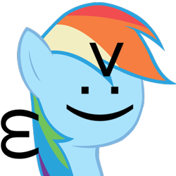 Size: 512x512 | Tagged: safe, derpibooru import, rainbow dash, pegasus, pony, >:) ω, emoticon, emoticon face, meme, solo