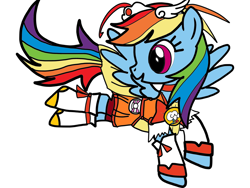 Size: 1024x768 | Tagged: safe, artist:omegaridersangou, rainbow dash, pegasus, pony, cure sunny, precure, pretty cure, smile precure, solo