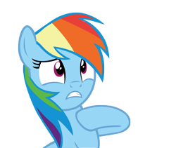 Size: 4249x3592 | Tagged: safe, artist:sapphireartemis, derpibooru import, rainbow dash, pegasus, pony, rarity investigates, absurd resolution, d:, i'm not cute, simple background, solo, transparent background, vector