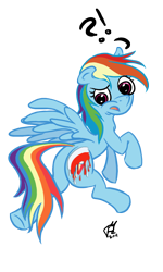 Size: 720x1200 | Tagged: safe, artist:mrkashkiet, rainbow dash, pegasus, pony, blue coat, female, mare, multicolored mane, poland, solo