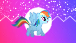 Size: 1920x1080 | Tagged: safe, artist:spntax, artist:xpesifeindx, derpibooru import, rainbow dash, pegasus, pony, blurry, happy, vector, wallpaper