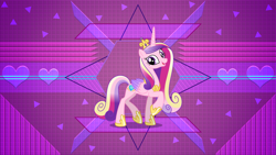 Size: 3840x2160 | Tagged: safe, artist:dashiesparkle, artist:laszlvfx, edit, princess cadance, alicorn, pony, colored wings, female, happy, multicolored wings, open mouth, raised hoof, wallpaper, wallpaper edit