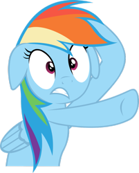 Size: 801x998 | Tagged: source needed, useless source url, safe, rainbow dash, pegasus, pony, floppy ears, simple background, solo, transparent background, vector, wide eyes