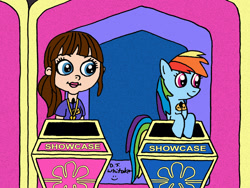 Size: 1024x768 | Tagged: safe, artist:djgames, rainbow dash, pegasus, pony, ashleigh ball, blythe baxter, gameshow, littlest pet shop, the price is right, voice actor joke