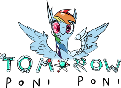 Size: 754x549 | Tagged: safe, artist:php15, derpibooru import, rainbow dash, cyborg, pegasus, pony, solo, text