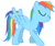 Size: 3500x2913 | Tagged: safe, artist:thelawn, rainbow dash, pegasus, pony, simple background, solo, transparent background, vector