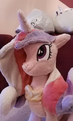 Size: 578x960 | Tagged: safe, artist:dixierarity, princess cadance, alicorn, candy, food, handmade, happy, irl, photo, plushie, princess, pusheen