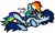 Size: 1008x614 | Tagged: safe, artist:kikirdcz, rainbow dash, soarin', pegasus, pony, female, male, shipping, soarindash, straight