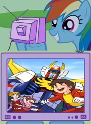 Size: 511x700 | Tagged: safe, rainbow dash, pegasus, pony, exploitable meme, trider g7, tv meme, watta