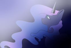 Size: 3000x2000 | Tagged: safe, artist:lceiandic, princess luna, alicorn, pony, female, gradient background, horn, mare, solo