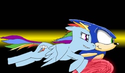 Size: 792x461 | Tagged: safe, artist:clgristwood, derpibooru import, rainbow dash, pegasus, pony, crossover, sonic the hedgehog, sonic the hedgehog (series)