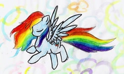 Size: 1024x614 | Tagged: safe, artist:rastaquouere69, rainbow dash, pegasus, pony, female, mare, simple background, solo