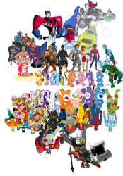 Size: 900x1291 | Tagged: safe, derpibooru import, applejack, butterscotch, butterscotch (g3), fluttershy, rainbow dash, star catcher, twilight sparkle, unicorn twilight, earth pony, pegasus, pony, unicorn, g3, care bears, cheer bear, g.i. joe, g3 to g4, generation leap, grumpy bear, he-man, justice league, pound puppies, rule 63, share bear, spider-man, strawberry shortcake, strawberry shortcake (character), super friends, teenage mutant ninja turtles, tenderheart bear, thundercats, transformers, voltron