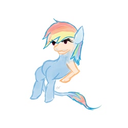 Size: 2000x2000 | Tagged: safe, lyra heartstrings, rainbow dash, hybrid, pegasus, pony, /mlp/, meme, sitting, sitting lyra