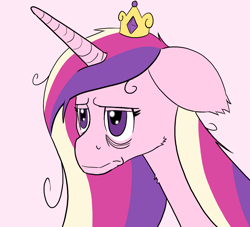 Size: 1650x1500 | Tagged: safe, artist:alloco, princess cadance, alicorn, pony, crown, female, floppy ears, jewelry, mare, regalia, simple background, solo, tired