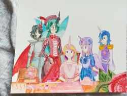 Size: 3968x2976 | Tagged: safe, artist:白乌鸦之翼, king sombra, princess cadance, queen chrysalis, shining armor, twilight sparkle, human, unicorn, humanized