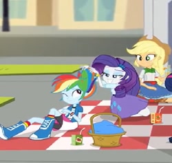 Size: 467x443 | Tagged: safe, derpibooru import, screencap, rainbow dash, rarity, equestria girls, friendship games