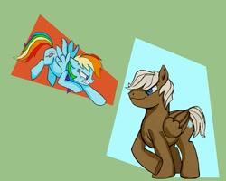 Size: 963x770 | Tagged: safe, artist:dbkit, dumbbell, rainbow dash, pegasus, pony, dumbdash, female, male, shipping, straight