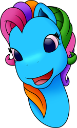 Size: 963x1606 | Tagged: artist needed, safe, derpibooru import, rainbow dash, rainbow dash (g3), g3, bust, simple background, solo