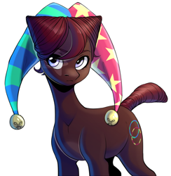 Size: 1242x1270 | Tagged: safe, artist:fensu-san, oc, earth pony, pony, hat, jester hat, solo