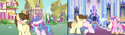 Size: 2220x632 | Tagged: safe, artist:fanfictionfantasy, pound cake, princess cadance, princess flurry heart, alicorn, pony, female, male, poundflurry, shipping, straight