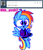 Size: 500x583 | Tagged: safe, artist:mushroomcookiebear, rainbow dash, pegasus, pony, blue coat, female, mare, multicolored mane, solo, tumblr