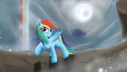 Size: 3840x2160 | Tagged: safe, derpibooru import, rainbow dash, pegasus, pony, detailed background, female, mare, solo, wallpaper