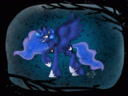 Size: 2560x1920 | Tagged: safe, artist:melonseed11, princess luna, alicorn, pony, solo, spread wings, unshorn fetlocks, wings