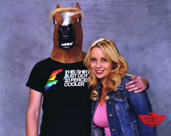 Size: 1979x1574 | Tagged: safe, rainbow dash, human, 20% cooler, clothes, hoers mask, irl, irl human, phoenix comicon 2013, photo, shirt, t-shirt, tara strong