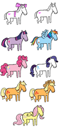 Size: 976x2046 | Tagged: safe, derpibooru import, edit, applejack, fluttershy, pinkie pie, rainbow dash, rarity, twilight sparkle, earth pony, pony, crossover, homestuck, mane six, maplehoof