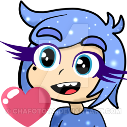 Size: 400x400 | Tagged: safe, artist:chafotota, princess luna, human, ethereal mane, heart, humanized, obtrusive watermark, s1 luna, simple background, solo, starry mane, transparent background, watermark