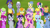 Size: 1280x720 | Tagged: safe, screencap, berry punch, berryshine, blues, bon bon, caramel, carrot top, cherry berry, daisy, flower wishes, golden harvest, goldengrape, hoo'far, linky, lucky clover, noteworthy, princess cadance, princess flurry heart, royal riff, shoeshine, sir colton vines iii, sweetie drops, twilight sparkle, twilight sparkle (alicorn), alicorn, earth pony, pony, saddle arabian, unicorn, road to friendship, aunt and niece, auntie twilight, background pony, background pony audience, female, goggles, male, mare, mother and child, mother and daughter, parent and child, stallion