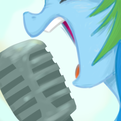 Size: 600x600 | Tagged: safe, artist:xieril, rainbow dash, pegasus, pony, best of you, foo fighters, meme, microphone, solo