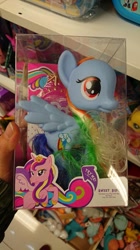 Size: 575x1024 | Tagged: safe, princess cadance, rainbow dash, pegasus, pony, bootleg, fake, female, hand, irl, mare, photo, styling size, sweet baby, toy