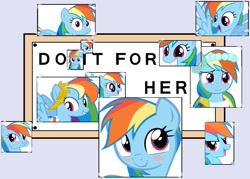 Size: 1400x1000 | Tagged: safe, rainbow dash, pegasus, pony, cute, dashabetes, do it for her, exploitable meme, meme, the simpsons