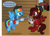 Size: 3047x2200 | Tagged: safe, artist:inkrose98, rainbow dash, oc, pegasus, pony, crossover, scout, team fortress 2