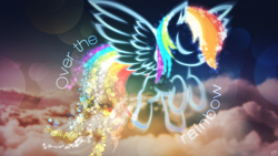 Size: 1920x1080 | Tagged: safe, artist:kibbiethegreat, rainbow dash, pegasus, pony, bubble, cloud, cloudy, vector, wallpaper