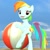 Size: 894x894 | Tagged: safe, artist:tbwinger92, rainbow dash, pegasus, pony, 3d, beach, beach ball, bipedal, gmod, solo