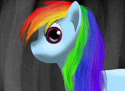 Size: 3501x2550 | Tagged: safe, artist:xhardwirex, rainbow dash, pegasus, pony, female, mare, simple background, solo