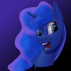 Size: 2048x2048 | Tagged: safe, artist:settop, princess luna, alicorn, pony, bust, cute, lunabetes, open mouth, simple background, solo