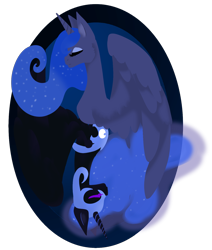 Size: 1282x1514 | Tagged: safe, artist:april-f00ls, nightmare moon, princess luna, alicorn, pony, duality, eyes closed, simple background, transparent background