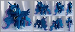 Size: 3160x1376 | Tagged: safe, artist:calusariac, princess luna, alicorn, pony, irl, photo, plushie, solo