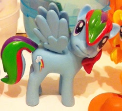 Size: 403x366 | Tagged: safe, rainbow dash, pegasus, pony, female, figure, irl, mare, photo, ronbow dosh, solo, tomy, toy