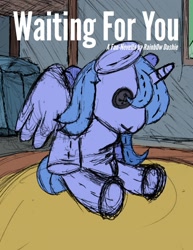 Size: 791x1024 | Tagged: safe, artist:rainb0wdashie, princess luna, alicorn, pony, cover, doll, fanfic, fanfic art, fanfic cover, plushie, story included, toy