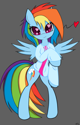 Size: 3466x5381 | Tagged: safe, artist:raeleechrone, derpibooru import, rainbow dash, pegasus, pony, clothes, heart eyes, shirt, solo, wingding eyes